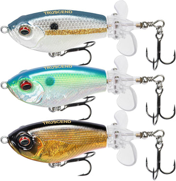 TRUSCEND® Topwater Bass Lure Plopper Lure with Double Blade