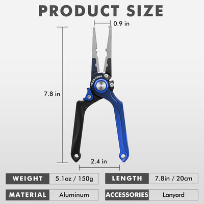 TRUSCEND® Ergonomical Lockable Saltwater Resistant Fishing Pliers