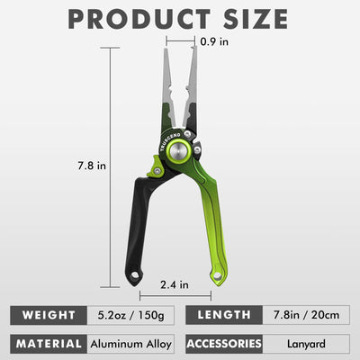 TRUSCEND® Ergonomical Lockable Saltwater Resistant Fishing Pliers