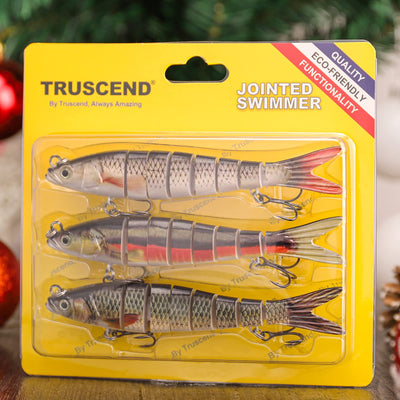 TRUSCEND® Multi-Segmented Jointed Swimbait Fishing Lures