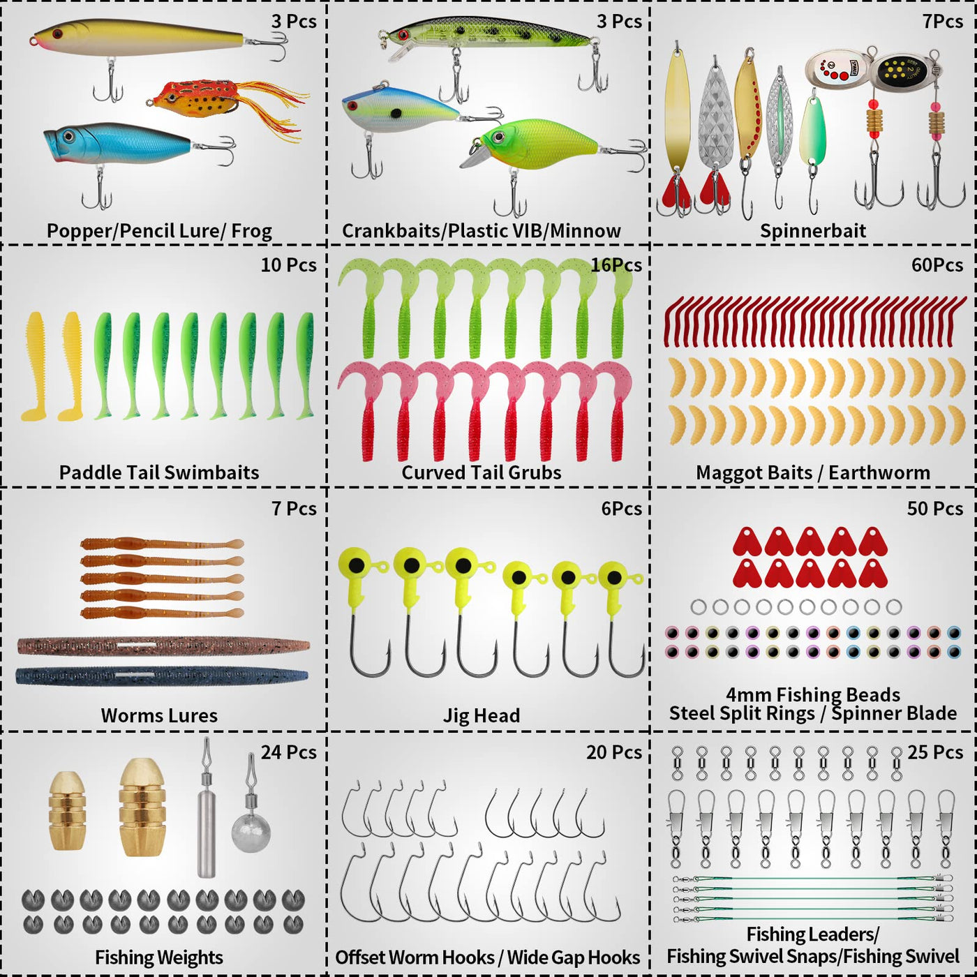 TRUSCEND® Fishing Lure Making Kit with Tackle Box - 232pcs