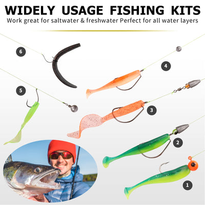 TRUSCEND® Fishing Lures Accessories Kit with Tackle Box - 255pcs