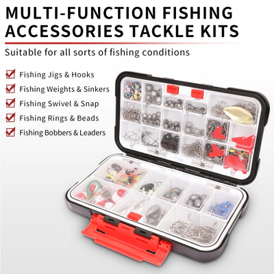 TRUSCEND® Fishing Lures Accessories Kit with Tackle Box - 403pcs