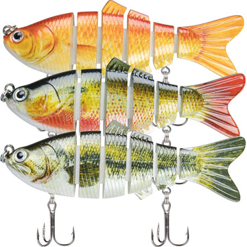 TRUSCEND Multi Jointed Swimbait 6 Segments Lure for Bass - Truscend Fishing